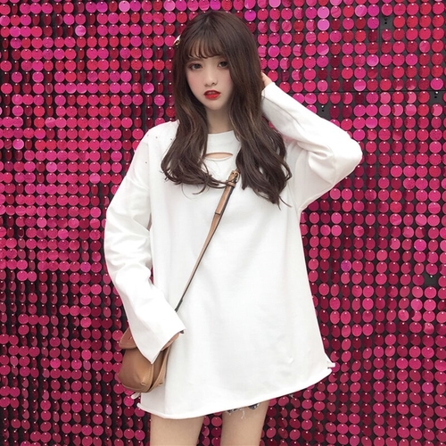 Korean Ladies Tops Tee Slim Solid T shirt