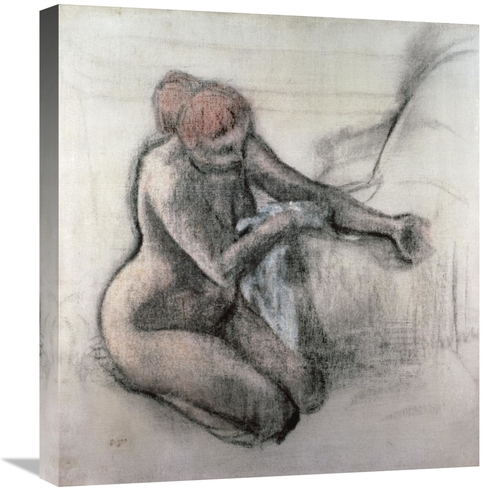 Global Gallery GCS-277331-22-142 22 in. Nude Woman Drying Herself Afte