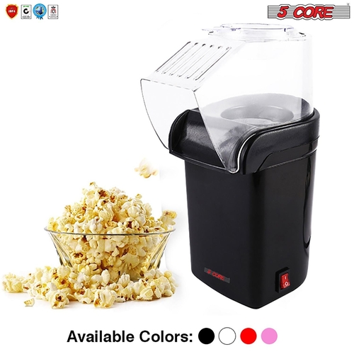 5 Core Hot Air Popcorn Popper 1200W Electric Popcorn Machine Kernel