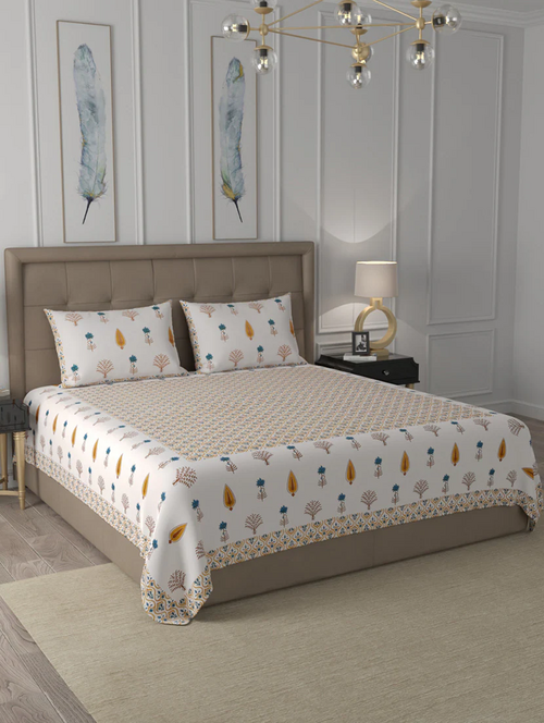 Modern Cotton Printed King Size Bedsheet