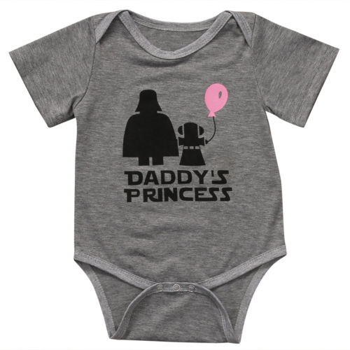 Newborn Star Wars Baby Girls Summer Bodysuit