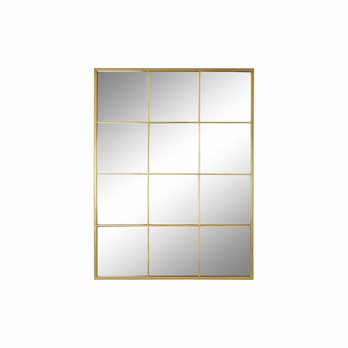 Wall mirror DKD Home Decor Golden Crystal Iron Window 90 x 2 x 120 cm