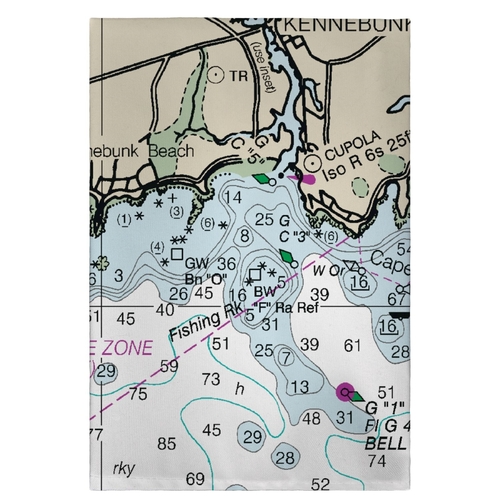 Betsy Drake GT13286KB 20 x 20 in. Kennebunckport, ME Nautical Map 