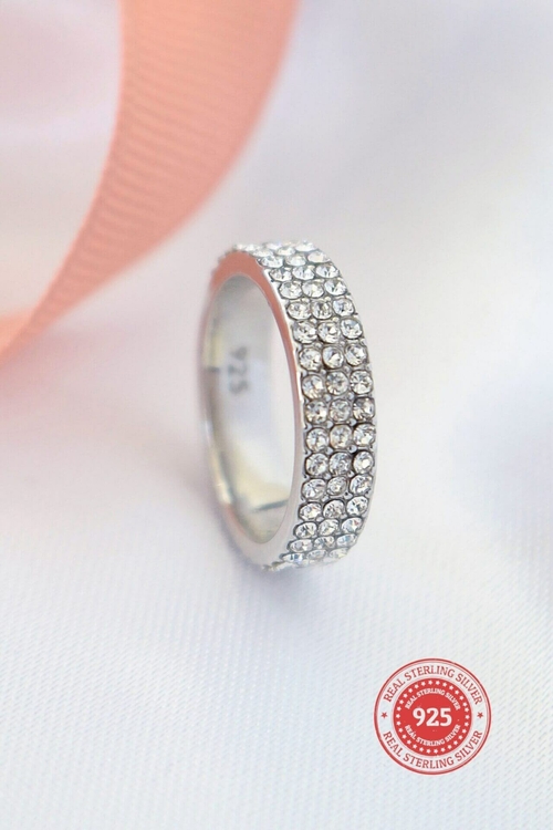 925 Silver Eternity Band Ring