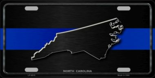 Smart Blonde LP-8915 6 x 12 in. North Carolina Thin Blue Line Novelty 