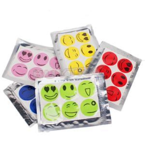 1 SHeet 6 Die Patch Smiling Face Cartoon Anti