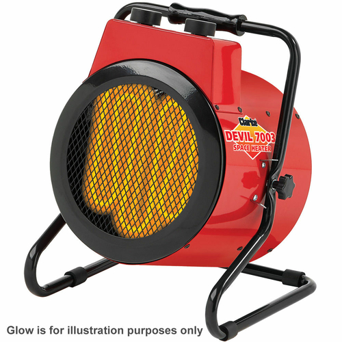 Clarke Devil 7003 3kW Industrial Electric Fan Heater (230V)