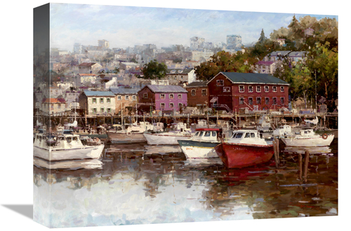 Global Gallery GCS-132390-1216-142 12 x 16 in. Calm on the Harbor Art 