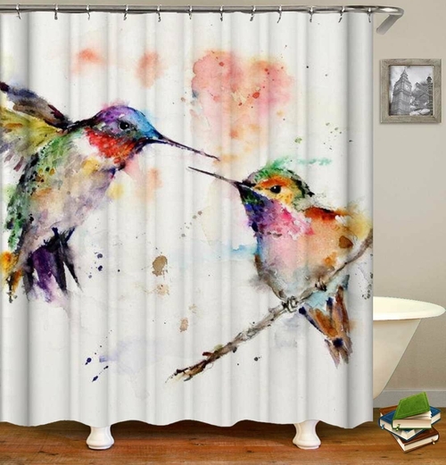 Hummingbird Art Shower Curtain