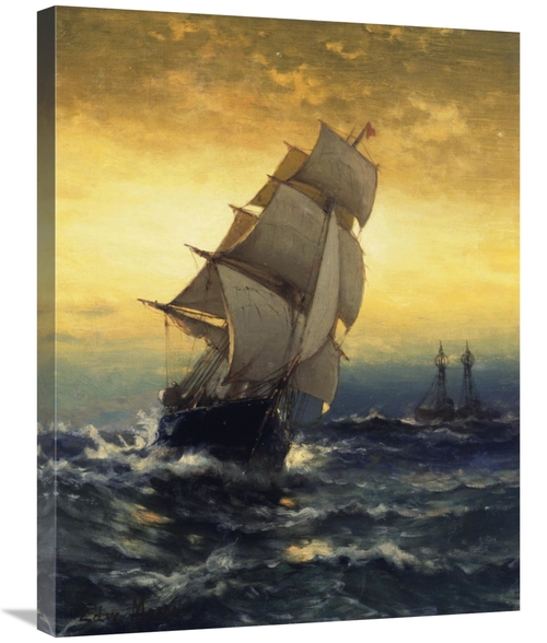 Global Gallery GCS-278756-30-142 30 in. Passing Ambrose Lightship Art 