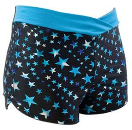 Pizzazz 3400SS -TRQ -AM 3400SS Adult Short, Turquoise Superstar wi