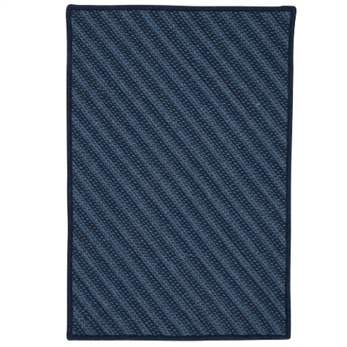 Colonial Mills Rug BI51R072X108S 6 x 9 ft. Blue Hill Braided Rug  Navy