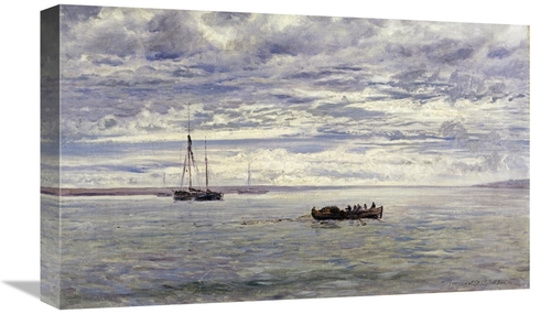 Global Gallery GCS-268313-22-142 22 in. Chesil Beach, Rain Clearin