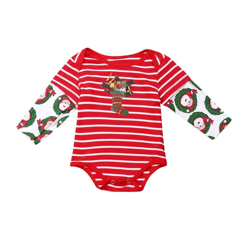 Xmas Infant Baby Boys Girl Kids Bodysuits