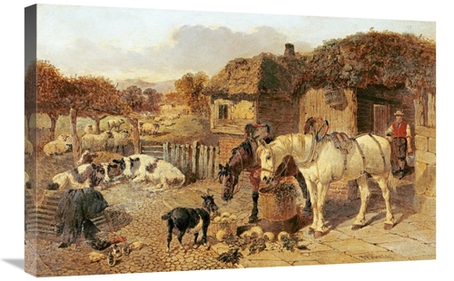 Global Gallery GCS-266531-30-142 30 in. A Farmyard Scene Art Print - J