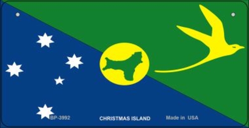 Smart Blonde BP-3992 3 x 6 in. Christmas Island Flag Novelty Metal Bic