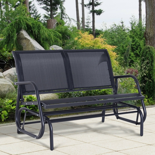 Outsunny Patio Double Glider Bench Swing Chair Rocker Heavy-Duty