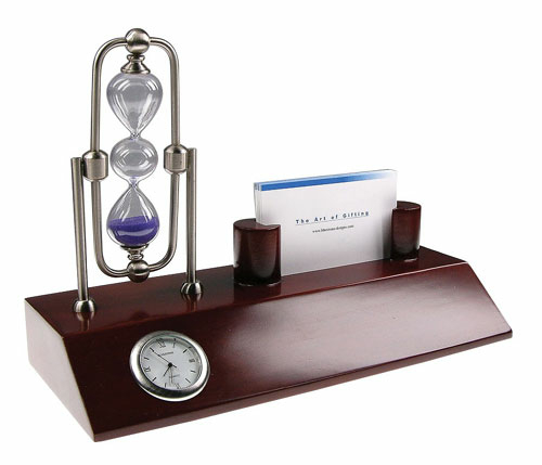 Bluestone Designs W375N Sand-Timer Business Card Stand