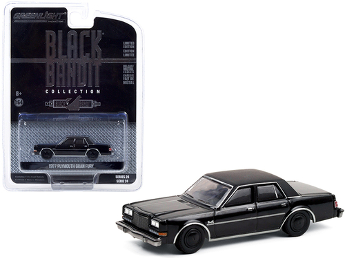 1987 Plymouth Gran Fury \Black Bandit\" Series 24 1/64 Diecast Model