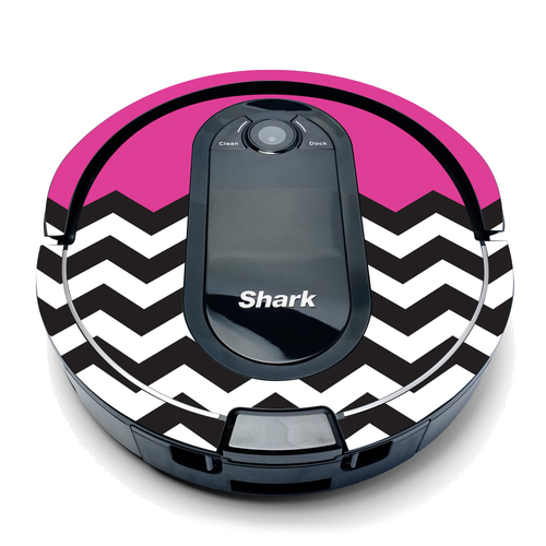 MightySkins RV1001AE-Hot Pink Chevron Skin for Shark IQ Robot - Hot Pi