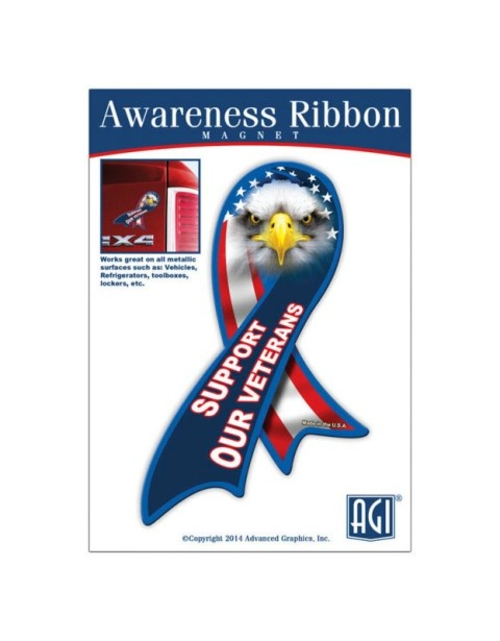 AGI M1125VET Veteran Support Ribbon Magnet - pack of 30