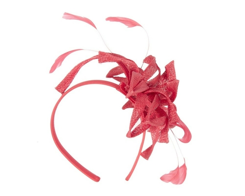 Flamboyant red fascinator