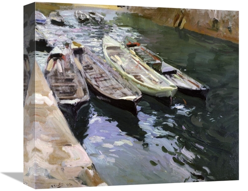 16 in. Boats at Rest Art Print - Joaquin Sorrolla Y Bastida