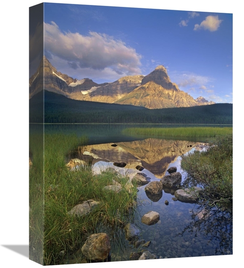 Global Gallery GCS-396817-1216-142 12 x 16 in. Mount Chephren & Waterf