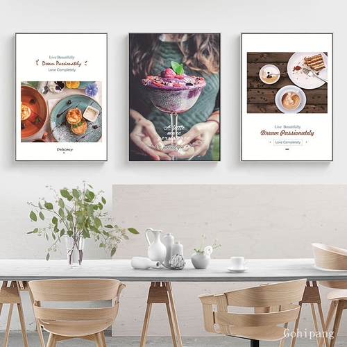Cake Delicious Food Poster Home Decor Canvas
