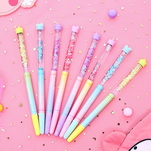 1PC Cute Crystal Gradient Color Pen Marker
