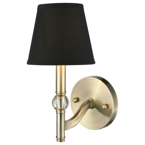 Wall Lamp DKD Home Decor 25W Black Golden Metal Polyester 220 V (15 x