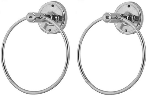 Stainless Steel  Towel Ring SS CP Round pack of 2