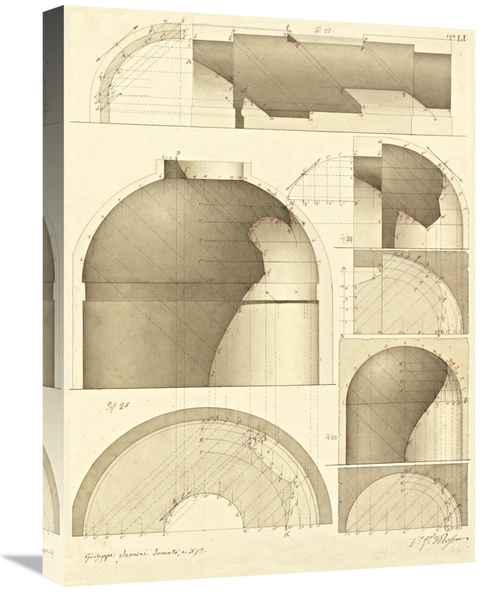 18 x 24 in. Plate 51 for Elements of Civil Architecture, CA. 1818-