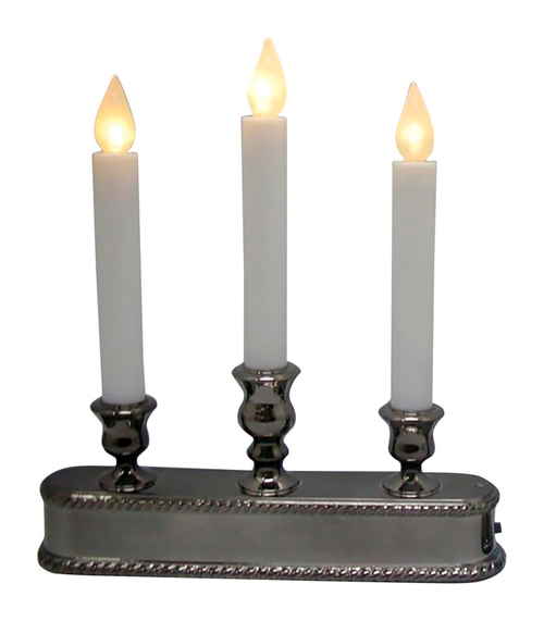 Celebrations 9737164 No Scent Polished Nickel Auto Sensor Candle, 