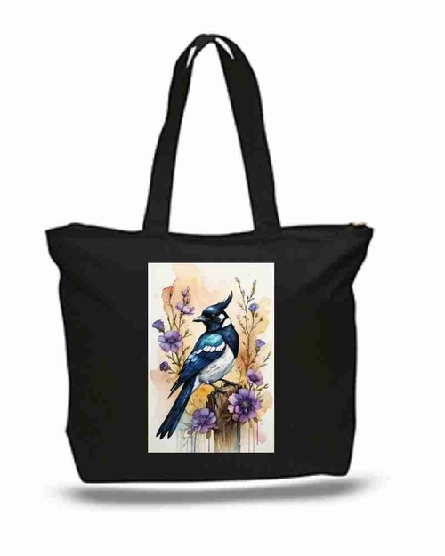 Wild Life Bird Art Wilderness New Zipper Tote Bag