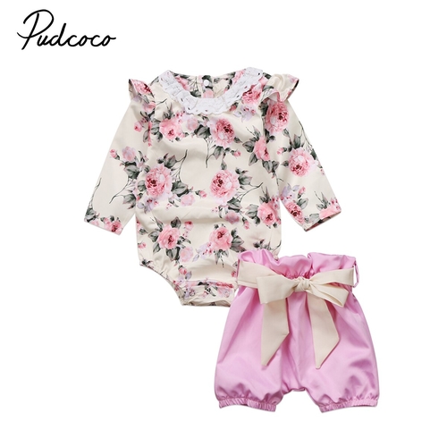 Hot 2Pcs Sweet Floral Warm Long Sleeve