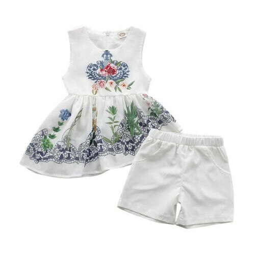 Newborn Baby Girls Chiffon Floral Tops T-shirt