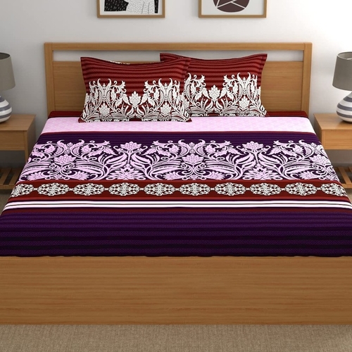 My Room 100% Cotton King Bedsheet with 2 Pillow Covers Cotton, 140tc