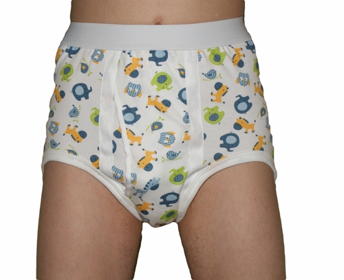 Mens Classic Underwear Briefs Cartoon Motif Animals