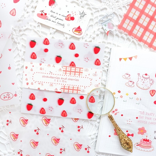 Strawberry Flower Memo Pad Marker