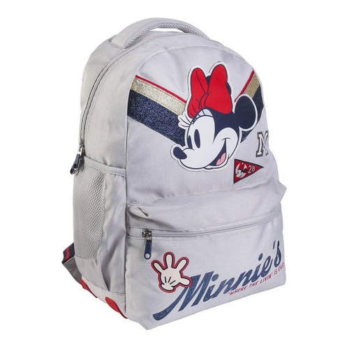 School Bag Minnie Mouse Light grey (30 x 13 x 44 cm)