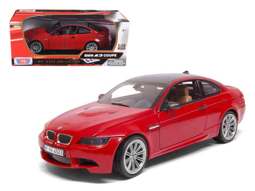 BMW M3 E92 Coupe Red 1/18 Diecast Model Car by Motormax