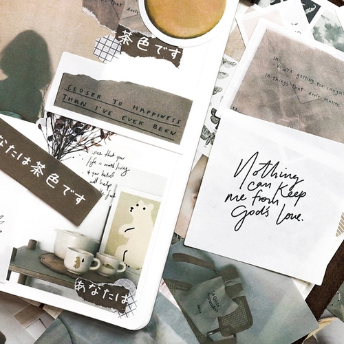 60PCS/PACK Retro Flower Peach Sticker Marker