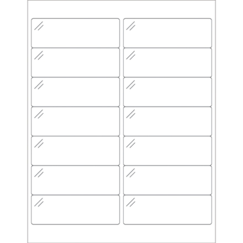 Box Partners LL237CC 4 x 1.33 in. Crystal Clear Rectangle Laser Labels