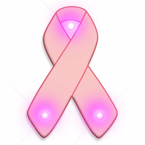 Blinkee 3710000 Pink Ribbon Flashing Body Light Lapel Pins