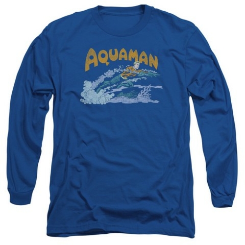 Trevco Dc-Aqua Swim - Long Sleeve Adult 18-1 Tee - Royal- Extra Large