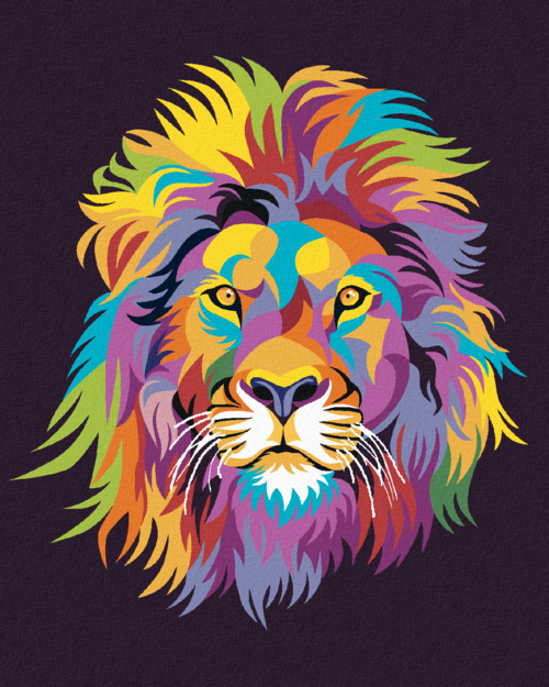 Paint by Numbers - COLOURFUL LION PORTRAIT III