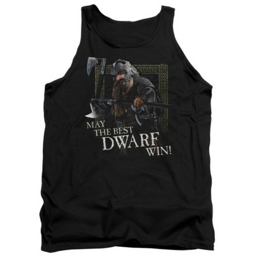 Trevco Lor-The Best Dwarf Adult Tank Top- Black - XL