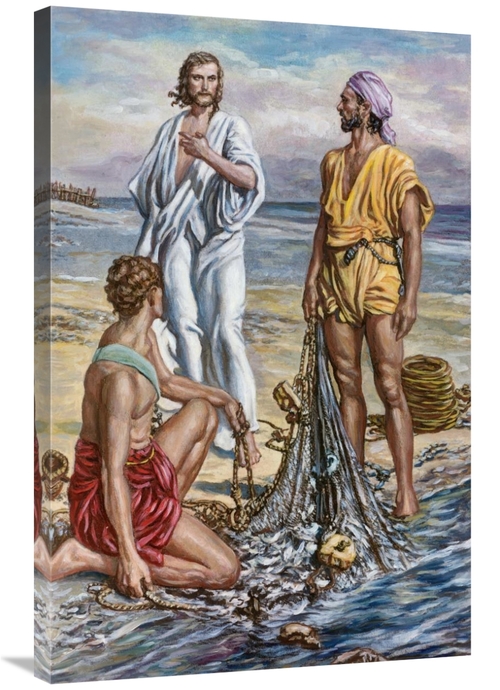 Global Gallery GCS-278444-36-142 36 in. Jesus & The Fishermen Art Prin