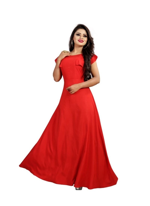 Red Color American Crepe Kurti